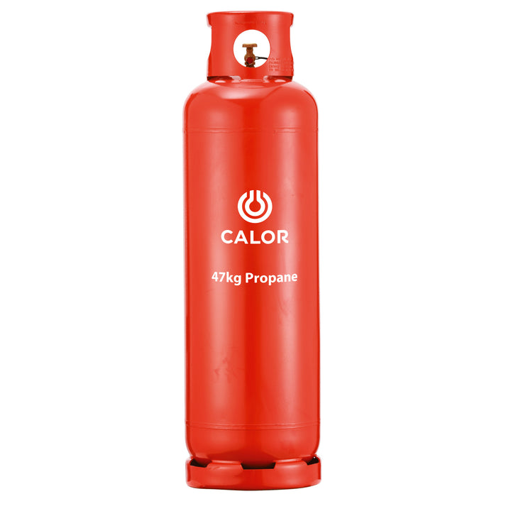 Red 47kg propane gas cylinder
