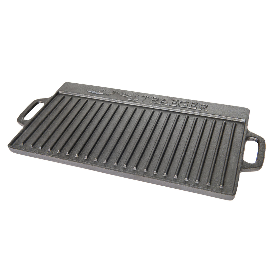 Ridged side of reversible grill