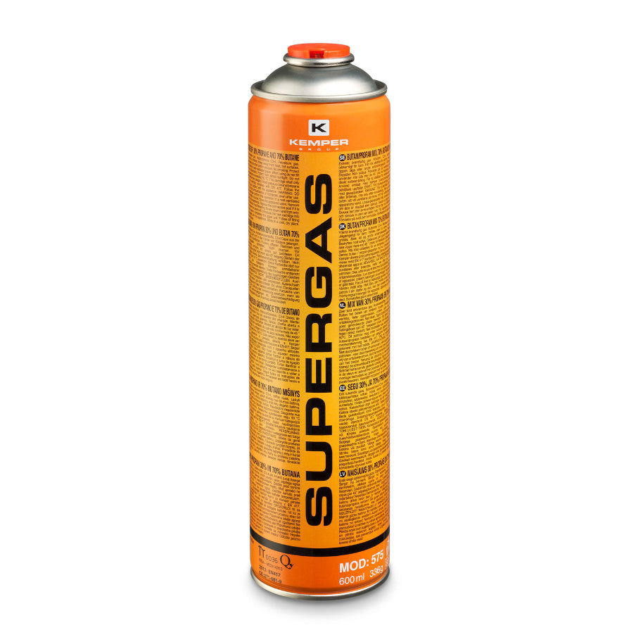 SUPERGAS CARTRIDGE 600 ml. 30% PROPANE 70% BUTANE