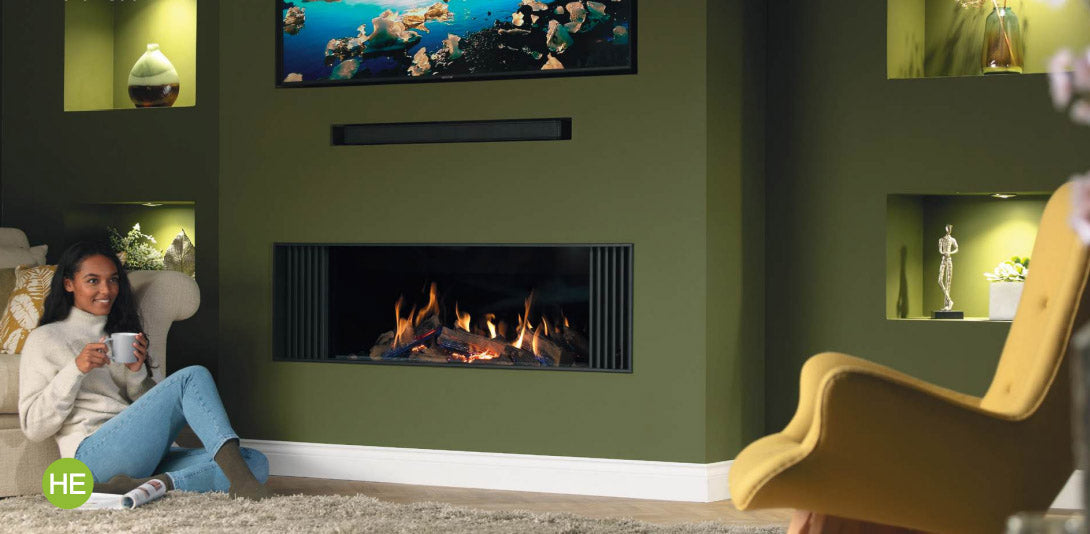 Ravel 1500 Landscape Media Wall Gas inset Fire