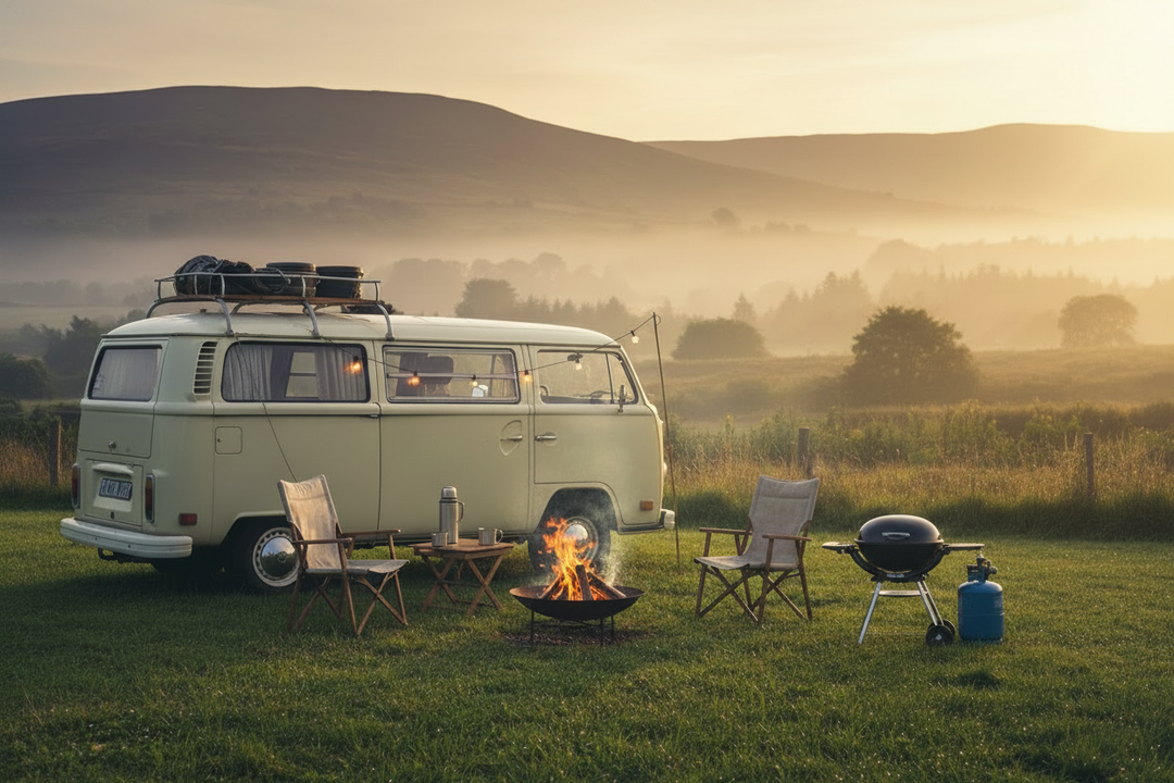 Camper Van with Gas Bottle and BBQ