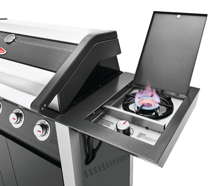 Beefeater 1600 5-Burner Gas BBQ with Side Burner Trolley Dark Grey Enamel