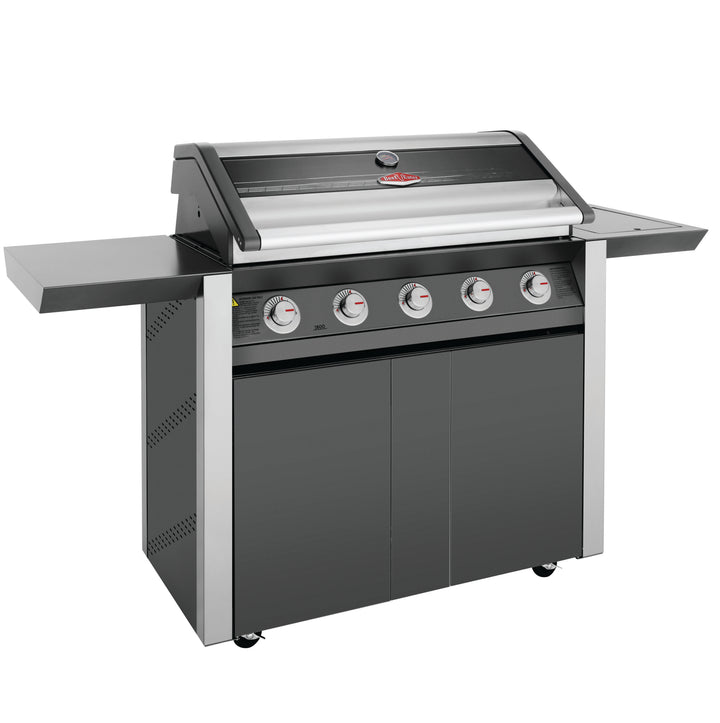 Beefeater 1600 5-Burner Gas BBQ with Side Burner Trolley Dark Grey Enamel