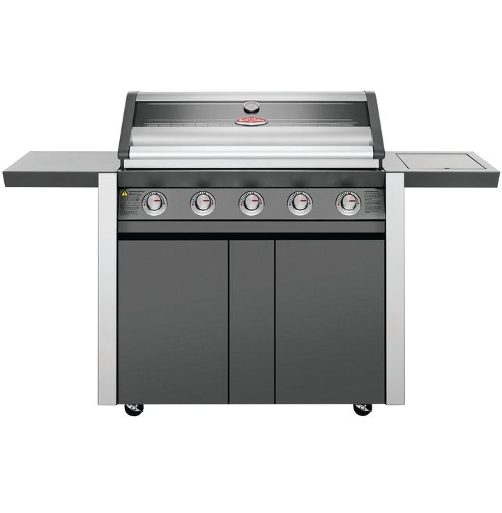 Beefeater 1600 5-Burner Gas BBQ with Side Burner Trolley Dark Grey Enamel