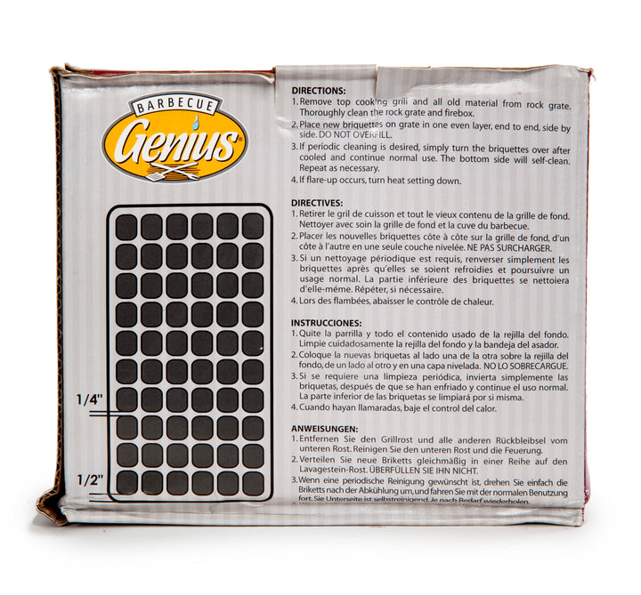 lava rocks as briquettes instructions for even heat in BBQ