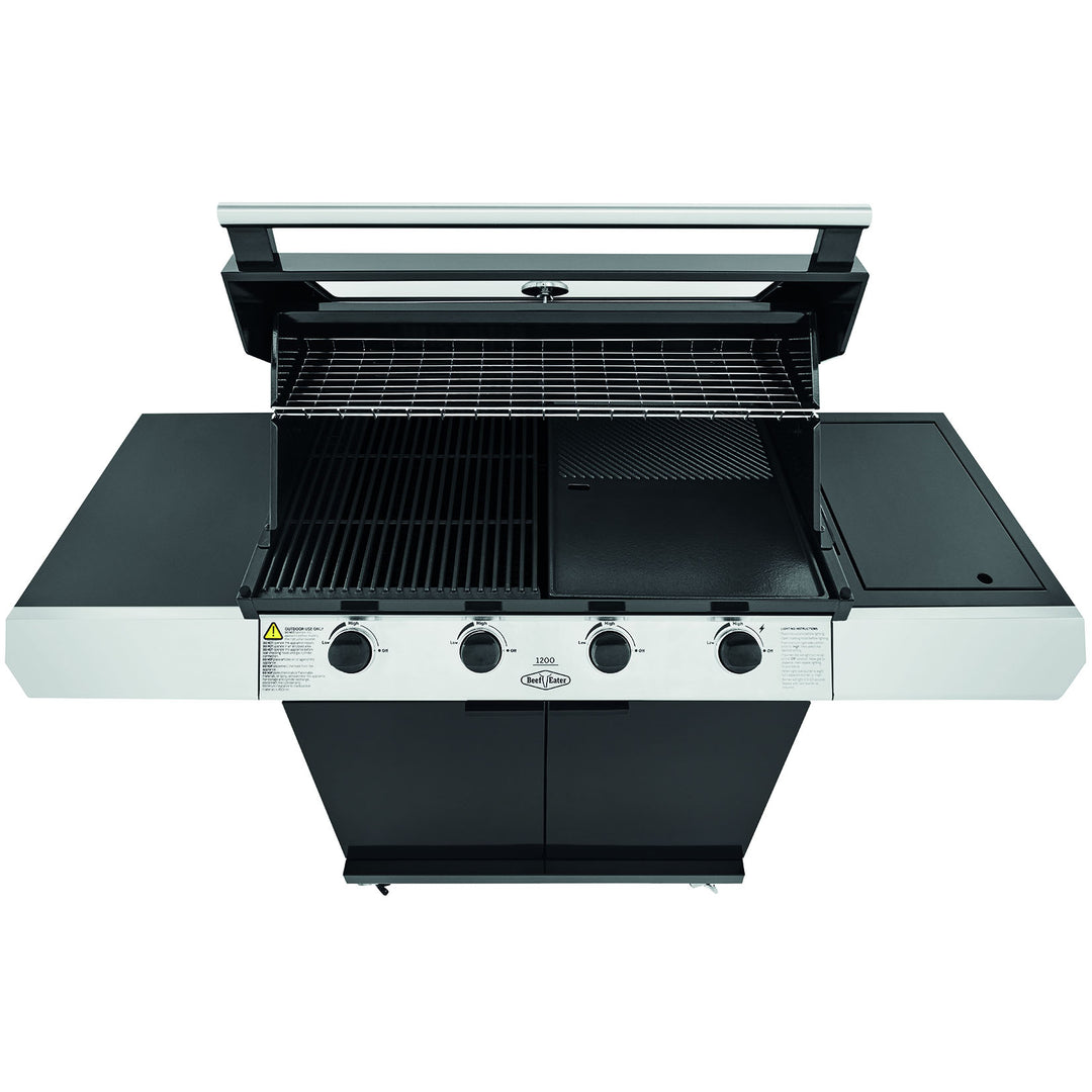 Beefeater 1200E 4 Burner BBQ & Side Burner Trolley
