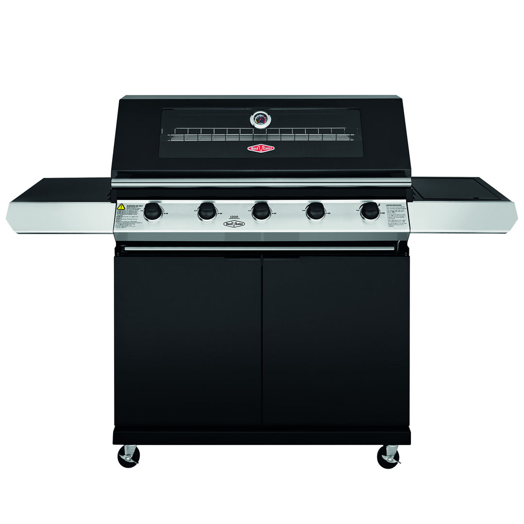 Beefeater 1200E 5 Burner BBQ & Side Burner Trolley