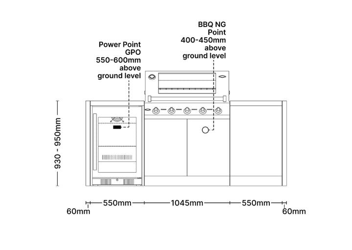 Pre-Configured PRO Series Outdoor BBQ Kitchen - Cabinex CAB02