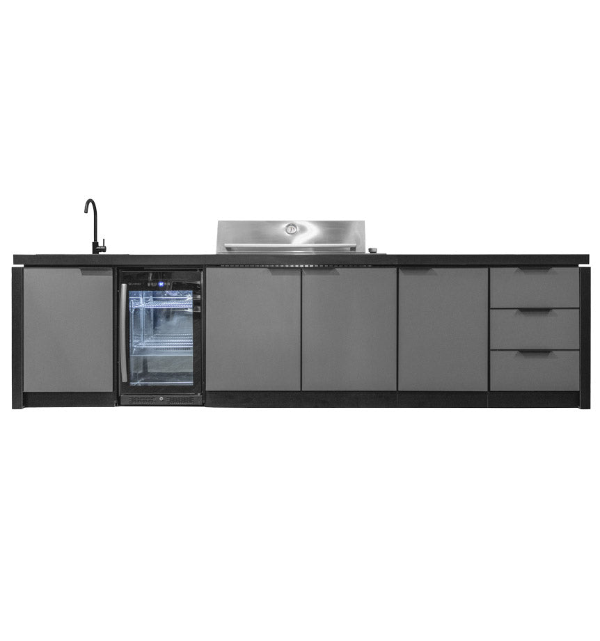 Pre-Configured PRO Series Outdoor BBQ Kitchen - Cabinex CAB05