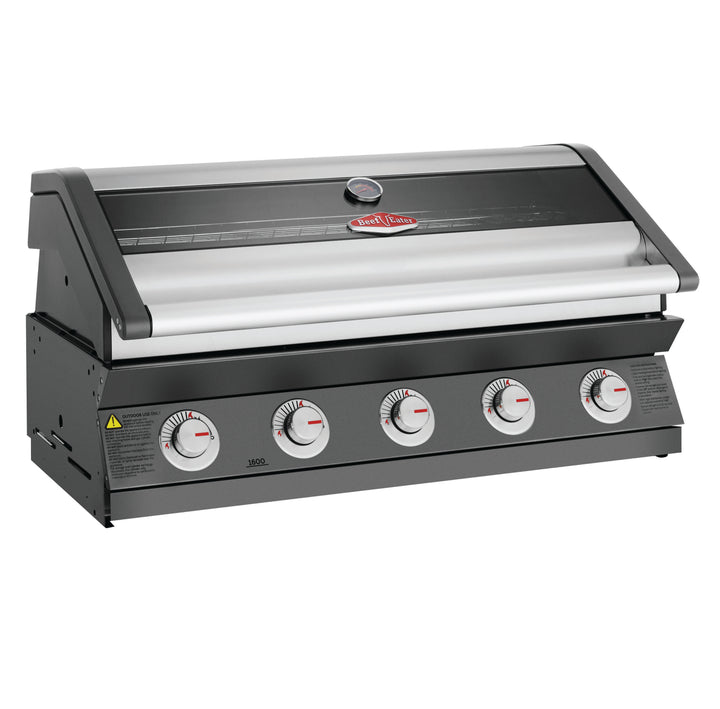 BeefEater 1600 Stainless Steel 0r Grey Enamel 5 Burner Built-In BBQ