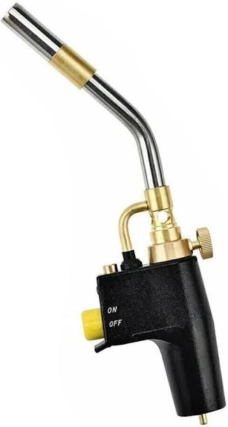 Professional plumbers torch with brass fittings and black ergonomic body