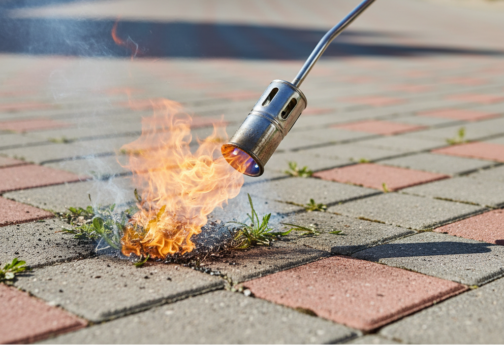 Weed Burner Kit in Action